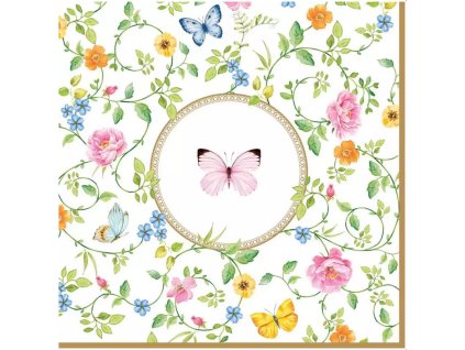 Easy Life - Papírové ubrousky Dancing Butterflies 20 ks - 33 x 33 cm