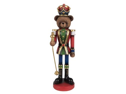 Dekorativní figurka medvěda Louskáčka Clayre & Eef 6PR4333 10x9x31 cm