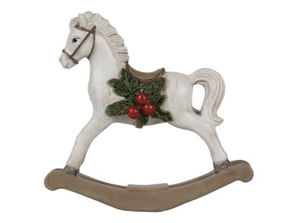 Dekorativní figurka houpacího koníka Clayre & Eef 6PR4171 17x5x16 cm