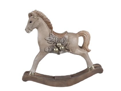 Dekorativní figurka houpacího koníka. Clayre & Eef 6PR4170 17x5x16 cm