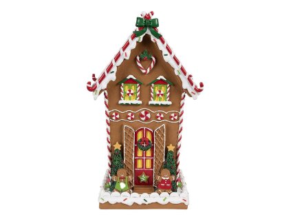 Dekorativní perníková chaloupka Clayre & Eef 6PR4251 18x14x31 cm
