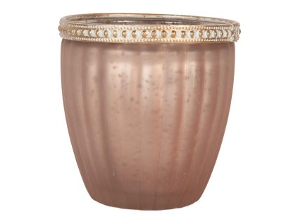 Sklenička na čajovou svíčku Clayre & Eef 6GL5215 Ø 9x6 cm