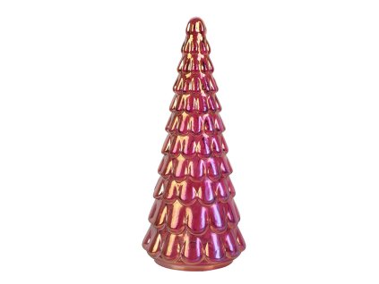 Skleněný vánoční stromek Clayre & Eef 6GL5328 Ø 11x26 cm