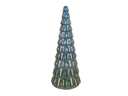 Skleněný vánoční stromek Clayre & Eef 6GL5331 Ø 12x33 cm