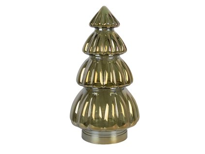 Skleněný vánoční stromek Clayre & Eef 6GL5334 Ø 15x27 cm