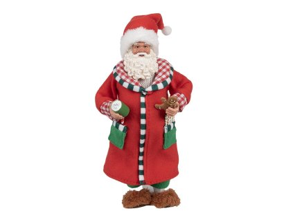 Dekorativní figurka Santa Clause v županu Clayre & Eef 65630 15x9x28 cm