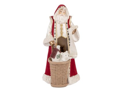 Dekorativní figurka Santa Clause Clayre & Eef 6PR5536 15x14x29 cm