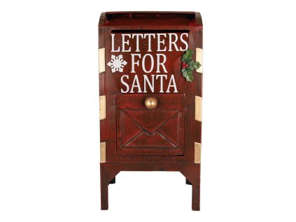 Dekorativní poštovní schránka LETTERS TO SANTA Clayre & Eef 6Y5807 27x21x53 cm