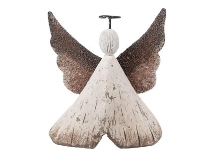 Dekorativní figurka anděla Clayre & Eef 6H2416S 8x3x9 cm