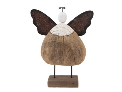 Dekorativní figurka anděla Clayre & Eef 6H2417L 20x6x25 cm