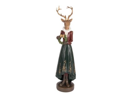 Dekorativní figurka jelení lady Clayre & Eef 6PR5409 9x8x37 cm