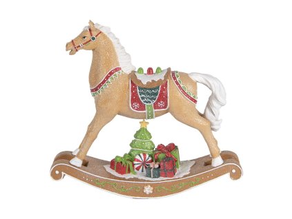 Dekorativní figurka houpacího koníka Clayre & Eef 6PR5415 26x7x24 cm