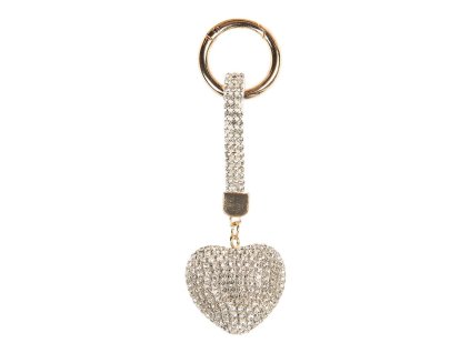 Přívěsek na klíče HEART Clayre & Eef JZKC0204 4x3x13 cm