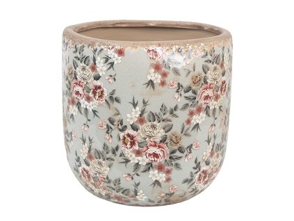 Keramický květináč FLOWERS Clayre & Eef 6CE1966XL Ø 19x18 cm