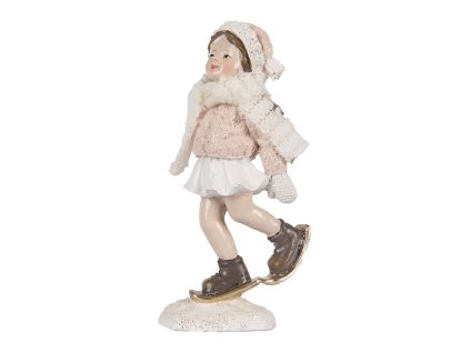 Dekorativní figurka děvčátka na bruslích Clayre & Eef 6PR5372 4x3x10 cm