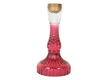 Skleněný svícen Clayre & Eef 6GL5345 Ø 9x17 cm