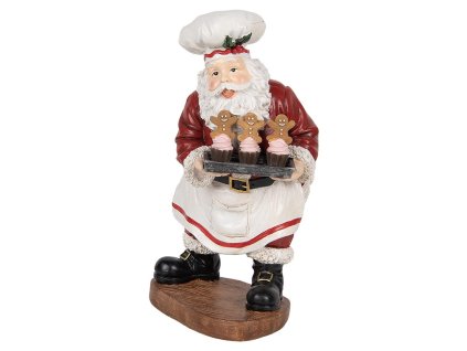 Dekorativní figurka Santa Clause Clayre & Eef 6PR5695 17x16x28 cm