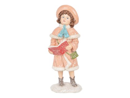 Dekorativní figurka děvčátka s knihou Clayre & Eef 6PR5688 7x8x18 cm