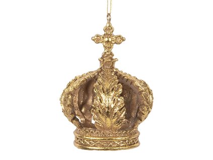 Vánoční ozdoba CROWN Clayre & Eef 6PR5701 Ø 7x9 cm