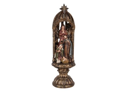 Dekorativní figurka svaté rodiny s andělem Clayre & Eef 6PR5702 Ø 14x43 cm