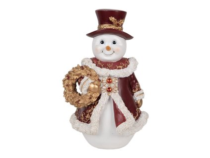 Dekorativní figurka sněhuláka Clayre & Eef 6PR5703 15x14x24 cm