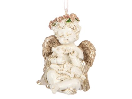 Dekorativní figurka anděla Clayre & Eef 6PR5707 5x4x6 cm