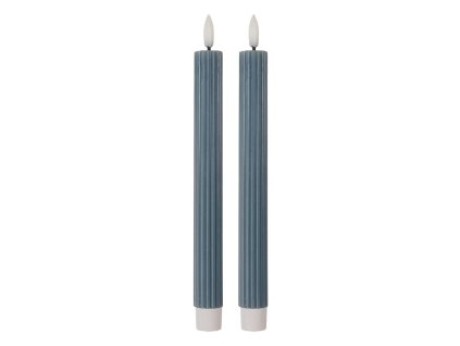 Sada dvou LED svíček BLUE Clayre & Eef 6CA0002BL Ø 2x25 cm