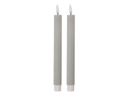 Sada dvou LED svíček GREEN Clayre & Eef 6CA0002G Ø 2x25 cm