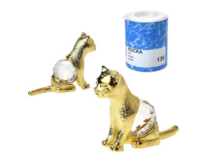 Kočka 4,6 cm gold
