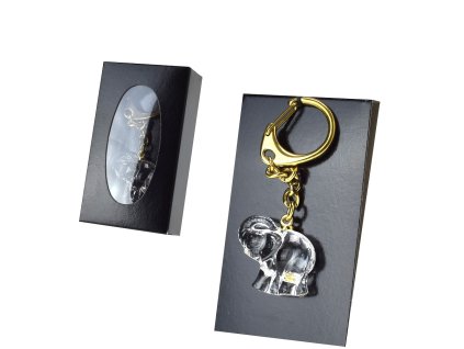Klíčenka slůně 2,5 cm - sklo crystal