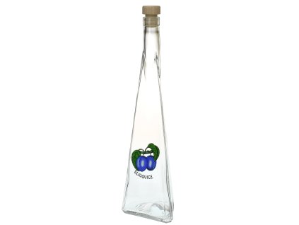 Láhev 3-hranná Jehlan 500 ml švestky