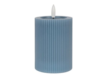 LED svíčka BLUE Clayre & Eef 6CA0003BL Ø 8x13 cm / 2xAA