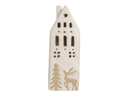 Dekorativní domeček s LED osvětlením Clayre & Eef 6CE2175L 9x7x24 cm