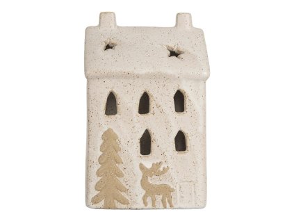 Dekorativní domeček s LED osvětlením Clayre & Eef 6CE2176M 9x7x15 cm