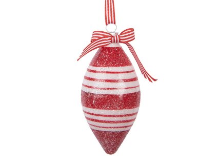 Skleněná vánoční ozdoba Clayre & Eef 6GL5181 Ø 6x12 cm