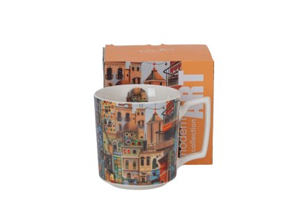 DG - Porcelánový hrnek MODERN SWEET CITY v dárkové krabičce - 450 ml