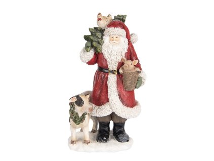 Dekorativní figurka Santa Clause Clayre & Eef 6PR5517 17x16x30 cm