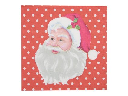 Papírové ubrousky SANTA CLAUS (20 kusů v balení) Clayre & Eef 73080 33x33 cm