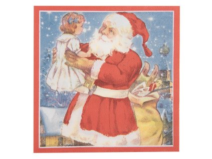 Papírové ubrousky SANTA CLAUS (20 kusů v balení) Clayre & Eef 73083 33x33 cm