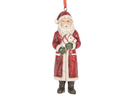 Dekorativní figurka Santa Clause Clayre & Eef 6PR5595 4x3x11 cm