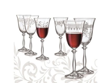 Kalíšky Royal 350 ml - 6 druhů dekorů v sadě