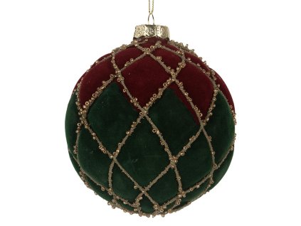 Skleněná vánoční ozdoba Clayre & Eef 6GL5237 Ø 10x10 cm