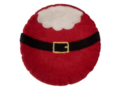 Dekorativní filcová miska SANTA CLAUS Clayre & Eef 66291 Ø 18x4 cm