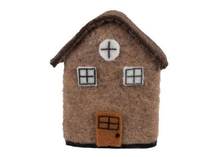 Dekorativní filcový domeček Clayre & Eef 66296 12x7x14 cm