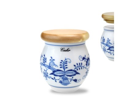 Dóza Baňák 400 ml se dřevěným víčkem "Cukr" cibulák II.jakost