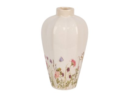 Keramická váza BLOOMING SPRING Clayre & Eef 6CE1938S Ø 17x30 cm