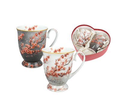Hrnek 350 ml - Sakura - sada 2 ks v srdci