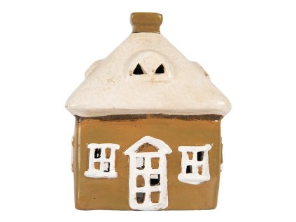 Dekorativní domeček na čajovou svíčku Clayre & Eef 6CE2184 12x9x14 cm