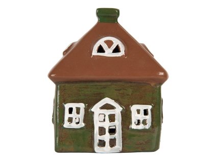 Dekorativní domeček na čajovou svíčku Clayre & Eef 6CE2185 12x9x14 cm