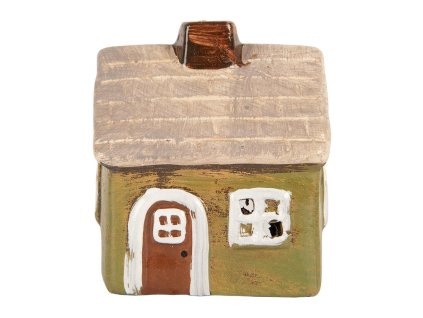 Dekorativní domeček na čajovou svíčku Clayre & Eef 6CE2186 8x7x10 cm